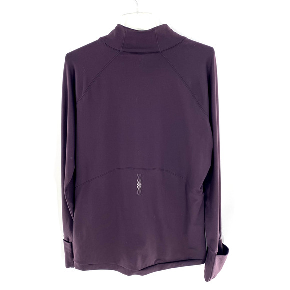 Athleta Superluxe 1/2 Zip Top Yoga Workout Athletic Performance Sz XL Purple - Picture 2 of 14